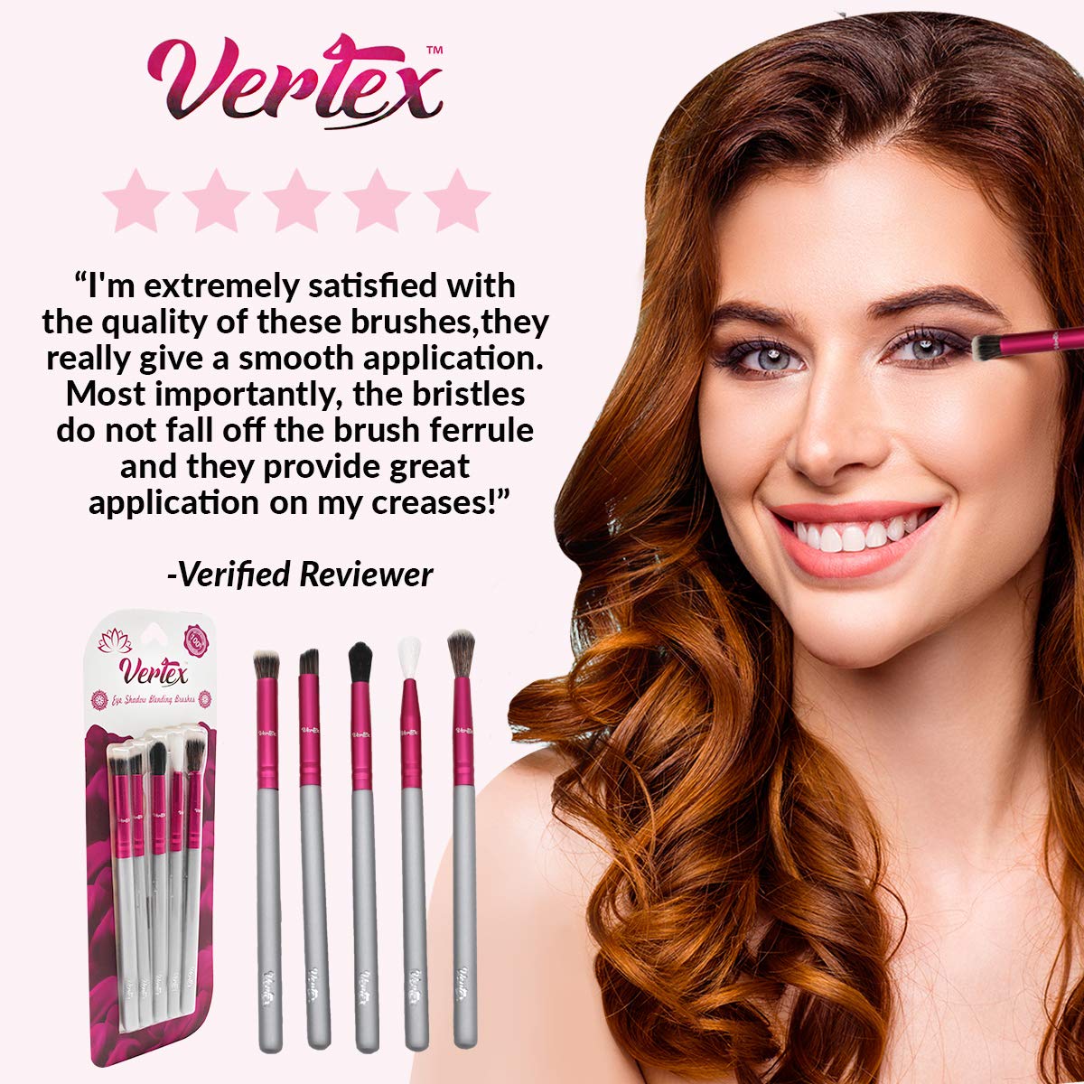 Makeup Eye Shadow Blending Brush Cut Crease Brush Set Pro Shader For Smooth Soft Finishes Tapered Brushes Soft Blender Expert Eyeshadow Shading Effortlessly Blend & Shade Cream Powder Highlighter: Beauty