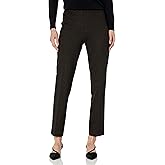 Anne Klein Womens Pull on Hollywood Waist Straight Ankle Pant