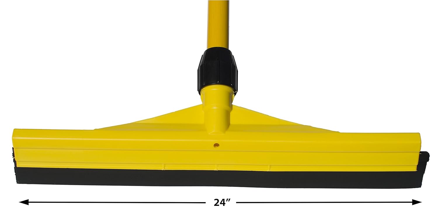 24 Inch Industrial All Purpose Scratch Resistant Rubber Blade Garage Floor Squeegee with 56 Long