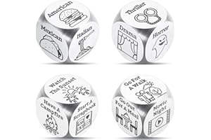ACCOLIAMBER Date Night Ideas Gifts for Boyfriend Girlfriend Couples Date Night Dice 1 Year Anniversary Birthday Gifts for Husband Wife Movie Food Dice Valentines Day for Him Her Christmas Stocking Stuffer Ideas