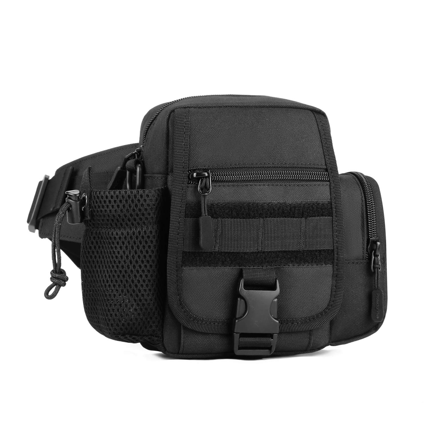 Huntvp Tactical Military Shoulder Bag Crossbody Messenger Bag Handbag Molle Pouch Backpack Attachment for Daily Use Outdoors (Black-s)