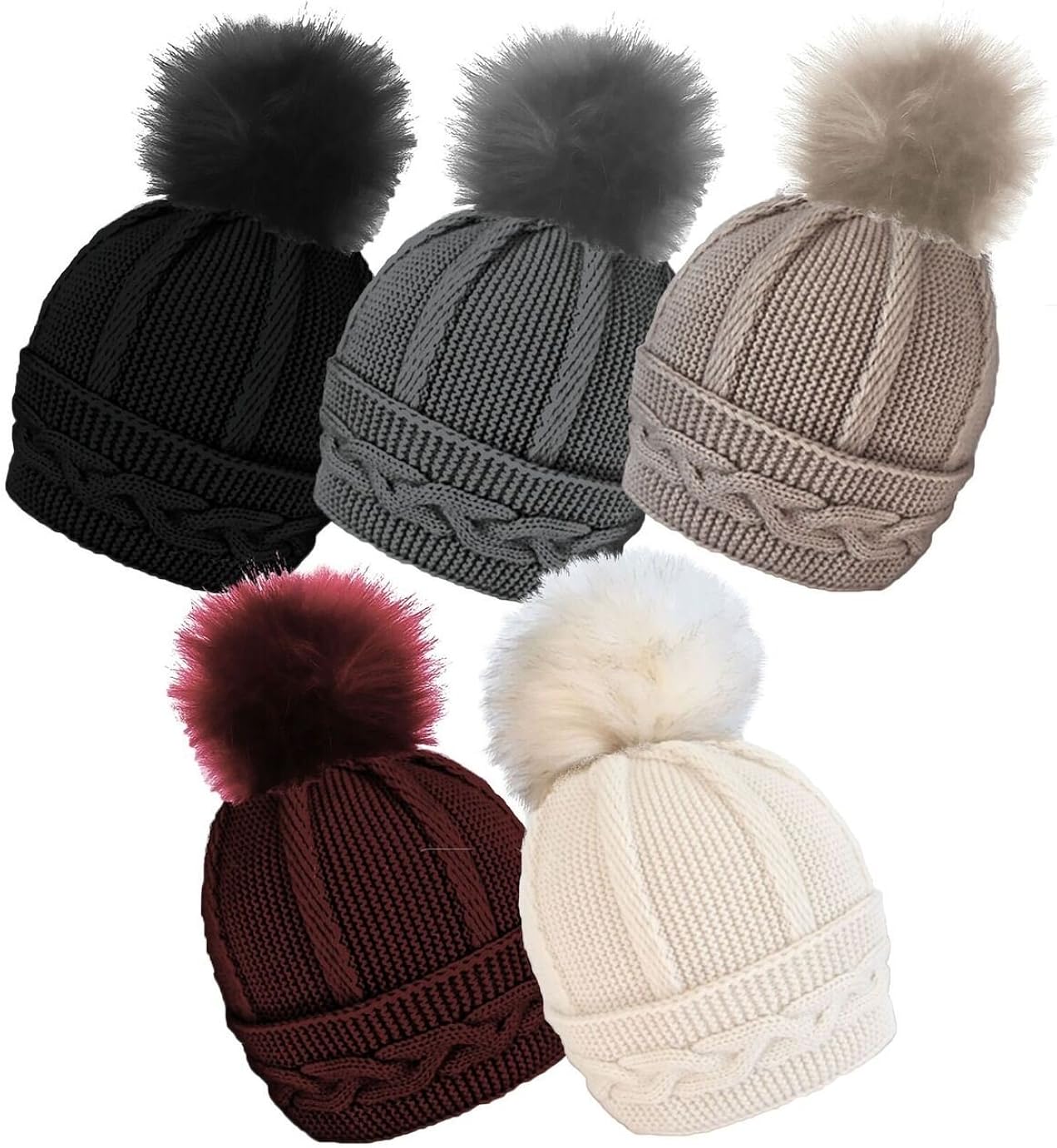 bobble hat with detachable bobble