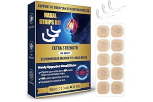 SKAYAH Magnetic Nose Strips for Breathing, Skin Safe Anti Snoring Devices, Nasal Strips for Snoring, Nasal Dilators to Boost Oxygen, Snoring Solution for Medium & Large Noses
