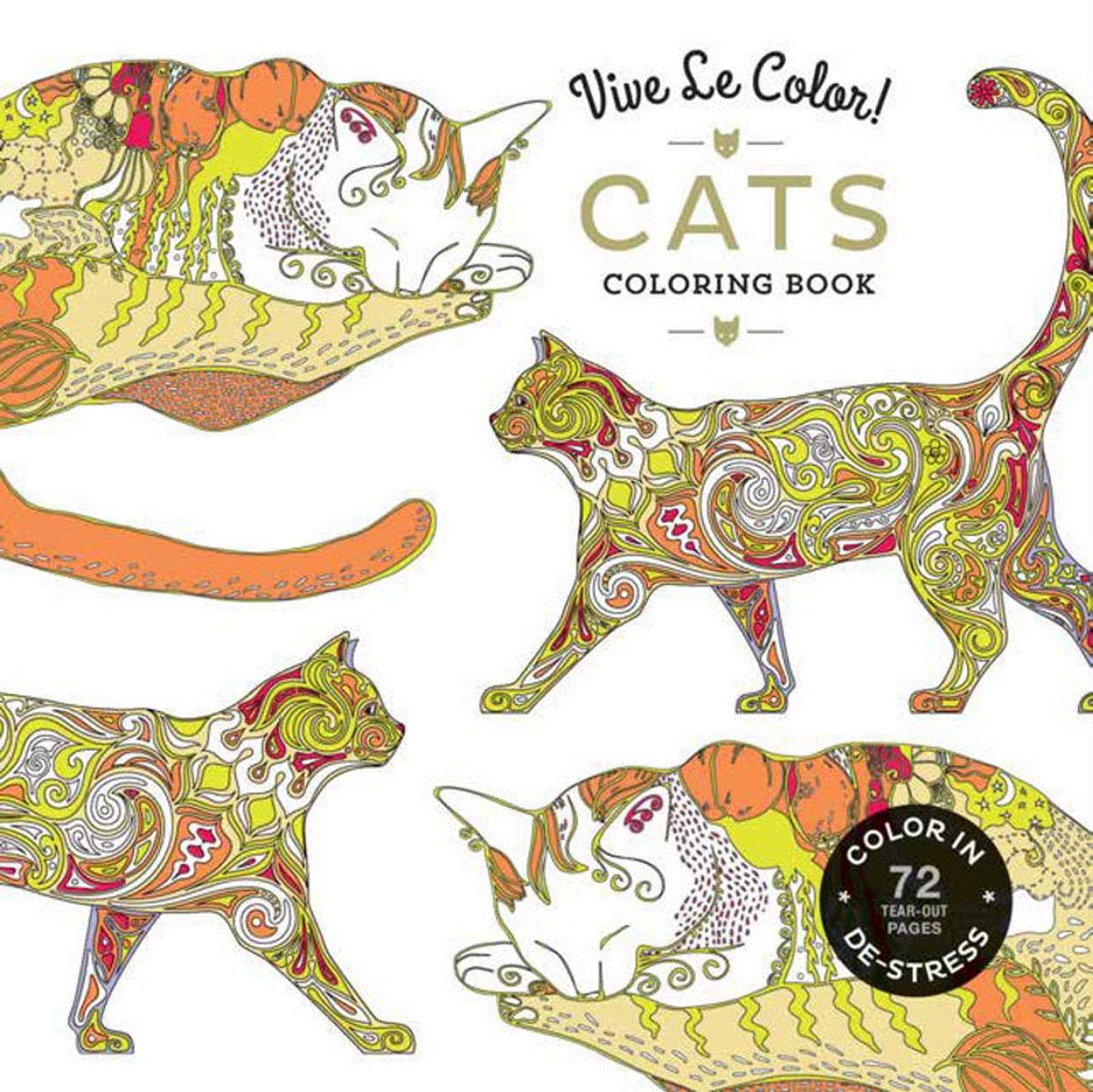 Vive Le Color! Cats (Adult Coloring Book) (9781419725227)