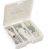 HannaFires 8-Pieces Mini Office Supplies Kit Set - Portable Desk Accessories Set for School, Office &amp; Back to School Gift (White)