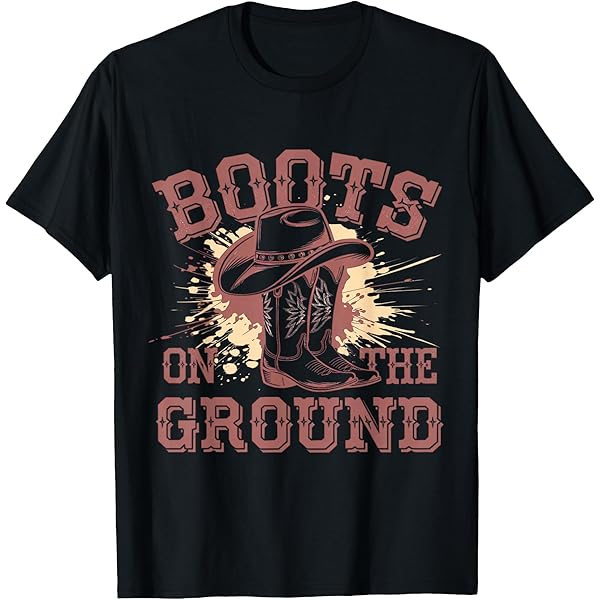 CowboyKate Tシャツ Cute Cat With Cowboy Hat & Boots Cowgirl Western Country T