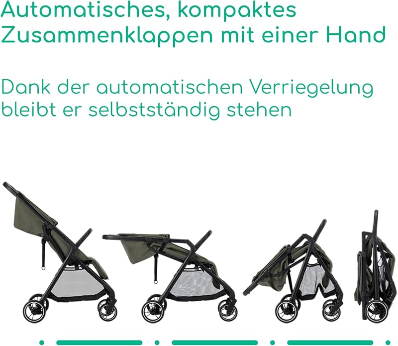 Azur, Kinderwagen Buggy, 0–3 Jahre (15 kg), Mineral Graphite