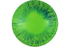 Ruff Dawg K9 Flyer - Large Durable Rubber Dog Toy for Fetch - Floats in Water - Made in The USA - Assorted Neon Colors for High Visibility