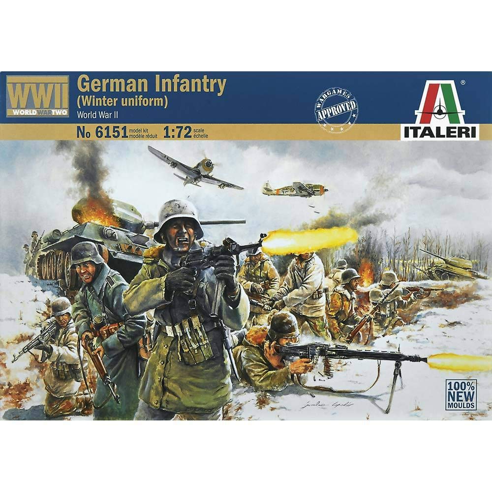 Italeri 510006151-1:72 Figure Set German Infantry (Winter)