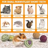 YIXUND 18Pcs Natural Timothy Hay Sticks Rabbit Toy Set for Teeth Care view 5