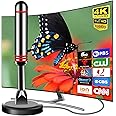 TV Antenna for Smart TV Indoor, 2025 Digital Indoor Antennas with Strong Magnetic Base, 360°&Long Range Reception TV Antenna