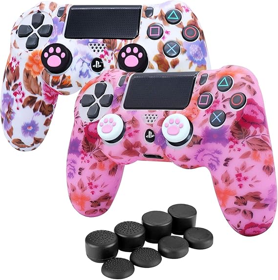 Pink PS4 Controller Skins,HLRAO Silicone Controller Cover Skin