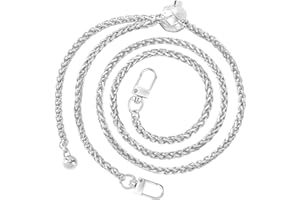 Joez Wonderful Silver Purse Chain Strap, Adjustable Bag Strap Crossbody, Replacement for Thin Shoulder Bag Chain, Extra Long Crossbody Chain Strap (48", 1 Pcs)