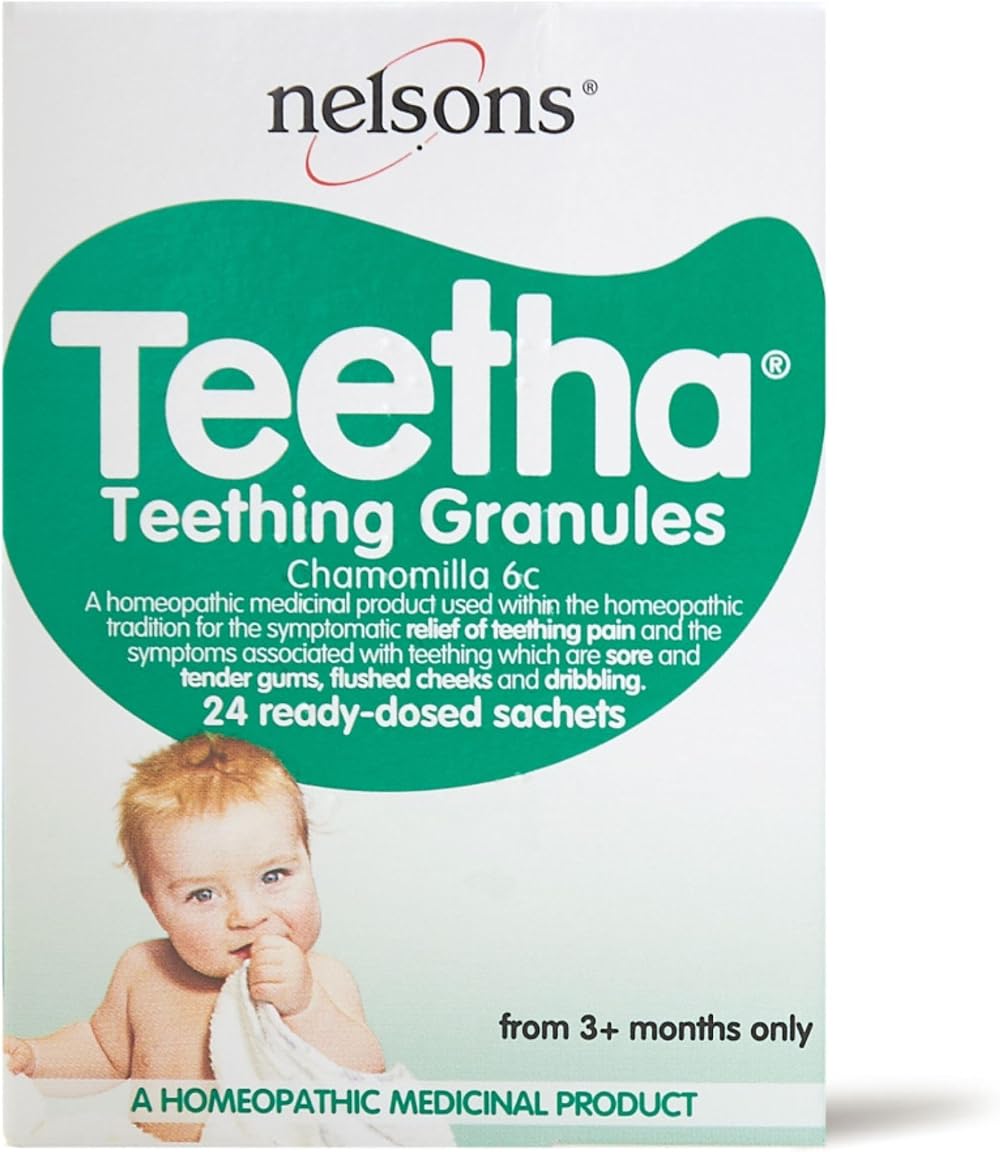 Teetha Teetha Teething Granules 24 Sachets 3+ Months Homeopathic Chamomilla 6c