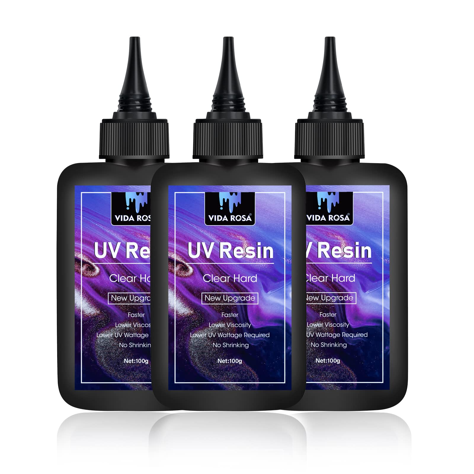 UV Resin 300g- VIDA ROSA RESIN Crystal Clear Hard Ultraviolet Curing Epoxy Resin For Jewellry Making Art Pendants, Earrings, Necklaces, Bracelets, Nail Art Accessories