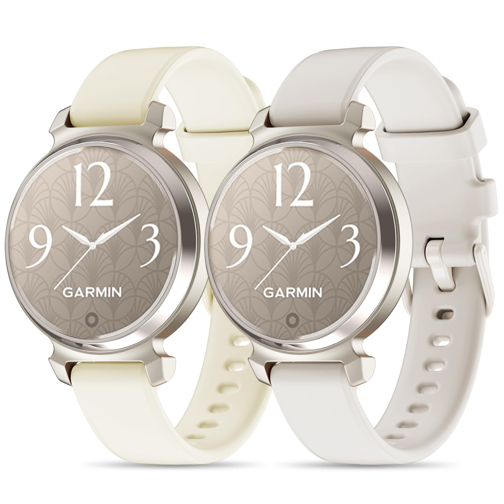 Wizvv Compatible with Garmin Lily 2 Silicone Strap, 2 Pack Quick Release Soft Rubber Replacement Band, Adjustable Sports Wristbands, Compatible with Garmin Lily 2 Smartwatch Accessories for Women and