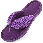ULTRAIDEAS Women's Popcorn Flip Flop House Slipper with Memory Foam