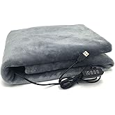 SEITG USB Electric Heating Blanket Personal Single-Person Small-Sized Heated Shawl 3 Heating Settings for Library, Outdoors, Car (Grey)