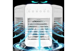 COMFORTNESS 2023 Newest Upgraded Mini Air Conditioner,Air Conditioners Portable for Room,Oscillating Small Ac with Timer,4 Speeds 2 Cool Mist,Small Conditioner Room Kitchen Office Bedroom…