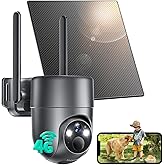 LIWAN 4G LTE Cellular Security Camera Outdoor Wireless, Security Camera No WiFi Need, Off Grid Cameras Solar Powered for Home Security with SIM Card, 2K Color Night Vision, 360° View, PIR Sensor, Gray