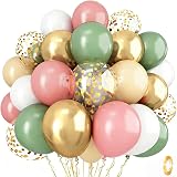 Isndare Sage Green Dusty Pink Balloons 35pc Confetti 12in Party Set