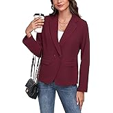 MINTLIMIT Long Sleeve Blazers for Women Button Front Lapel Collar Jacket Casual Work Office Blazer Jackets with Pockets