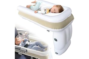 JUANWAN Toddler Airplane Bed Toddler Travel Bed - Airplane Bed Airplane Seat Extender Toddler Bed Belt Toddler Travel Bed for Train Airplane Car-002-beige