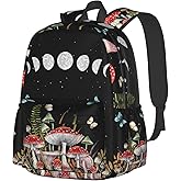 ACDRUING Mushroom Waterproof Backpack Adjustable Shoulder Straps Bag Large Capacity Casual Daypack Bookbag For Travel Work