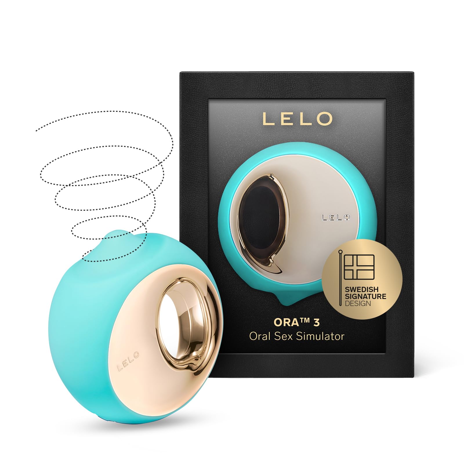 LELO ORA 3 Oral Sex Toy, Tongue Toy for Woman, Sensual Clit Licker and Personal Stimulator for Oral Sex, Tongue Vibrator for Women (Aqua)