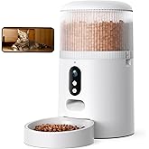 faroro Automatic Cat Feeder with Camera, 3MP HD Video & Night Vision, 5G/2.4G WiFi Smart Pet Feeder with APP Control, 2-Way Audio, Motion Alerts, Low Food Sensor, Timed Cat Feeder for Cats & Dogs, 4L