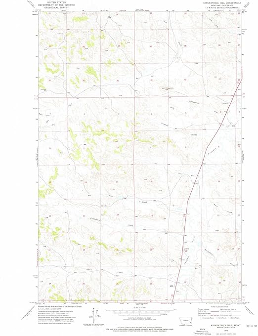 YellowMaps Kirkpatrick Hill MT topo map, 124000 Scale, 7.