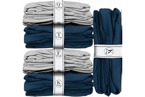 ZTOHPYO Upgraded 6 Pieces Bed Sheet Organizer Bands, Sheets Organizer for Linen Closet,Elastic Queen Sheet Labels for Bedding, Sheet Organizers and Storage for Foldable Bedsheet, Pillow Case, Duvet