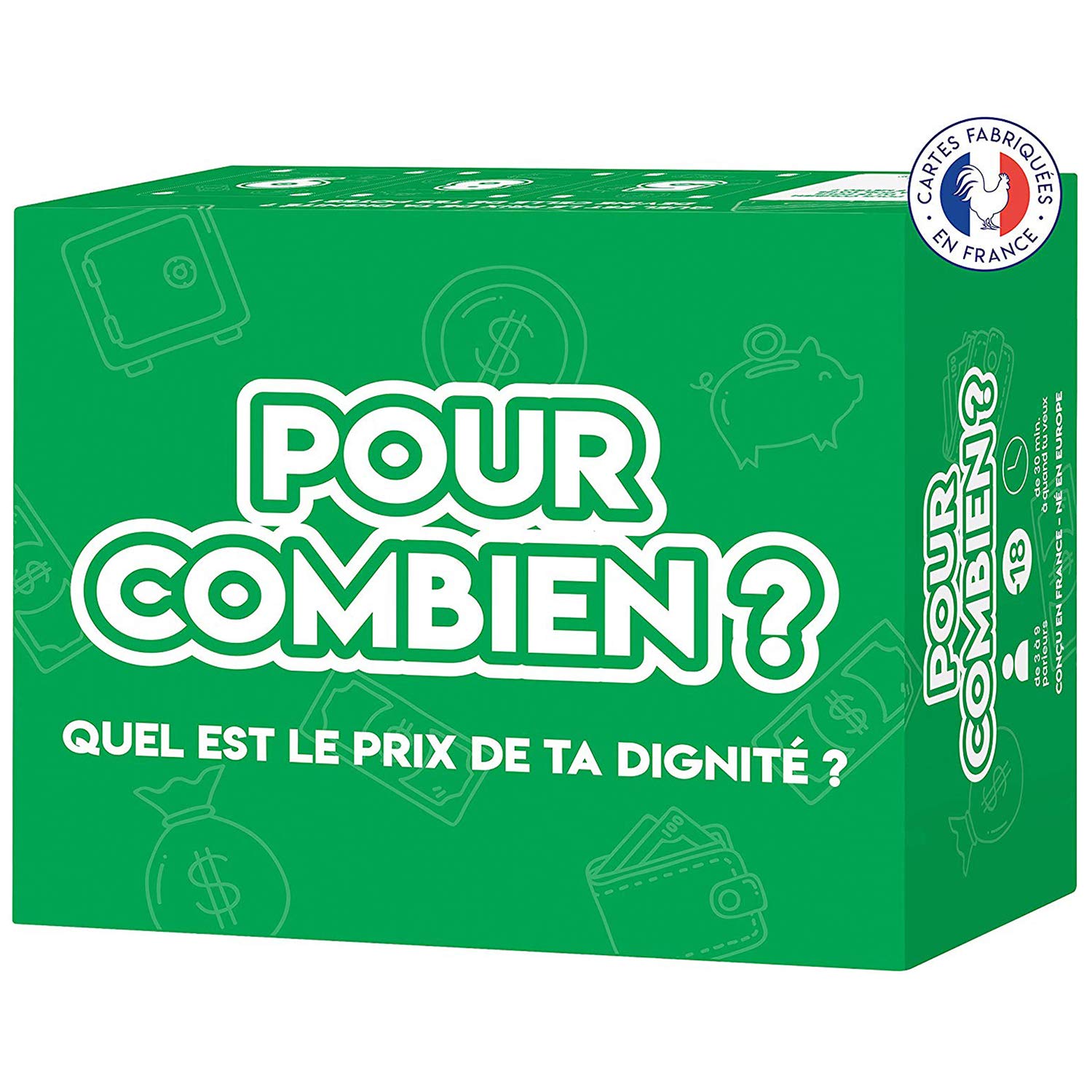 For how much is the price of your dignity? | Would you be ready for anything for money? | 400 Black Humor Cards Game | Aperitif & Evening Party Board Game | Made in France | OriginalCup®