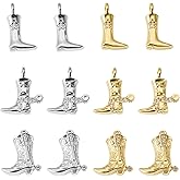 Magibeads Western Boot Charms Shoes Charms for DIY Jeweley Necklace Bracelet Crafts Keychains Retro Western West Cowboy