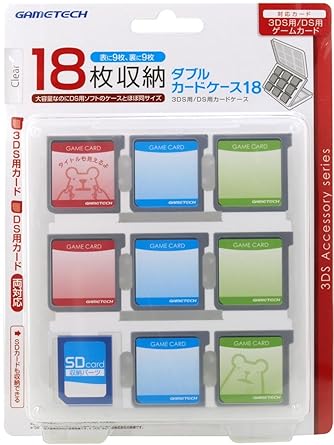 Amazon Com Nintendo 3ds Game Card Case Hold 18 Games Clear Video Games