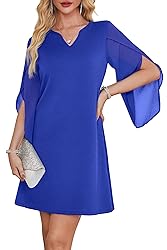 RUMIA Cocktail Dresses for Women Flutter 3/4 Sleeve