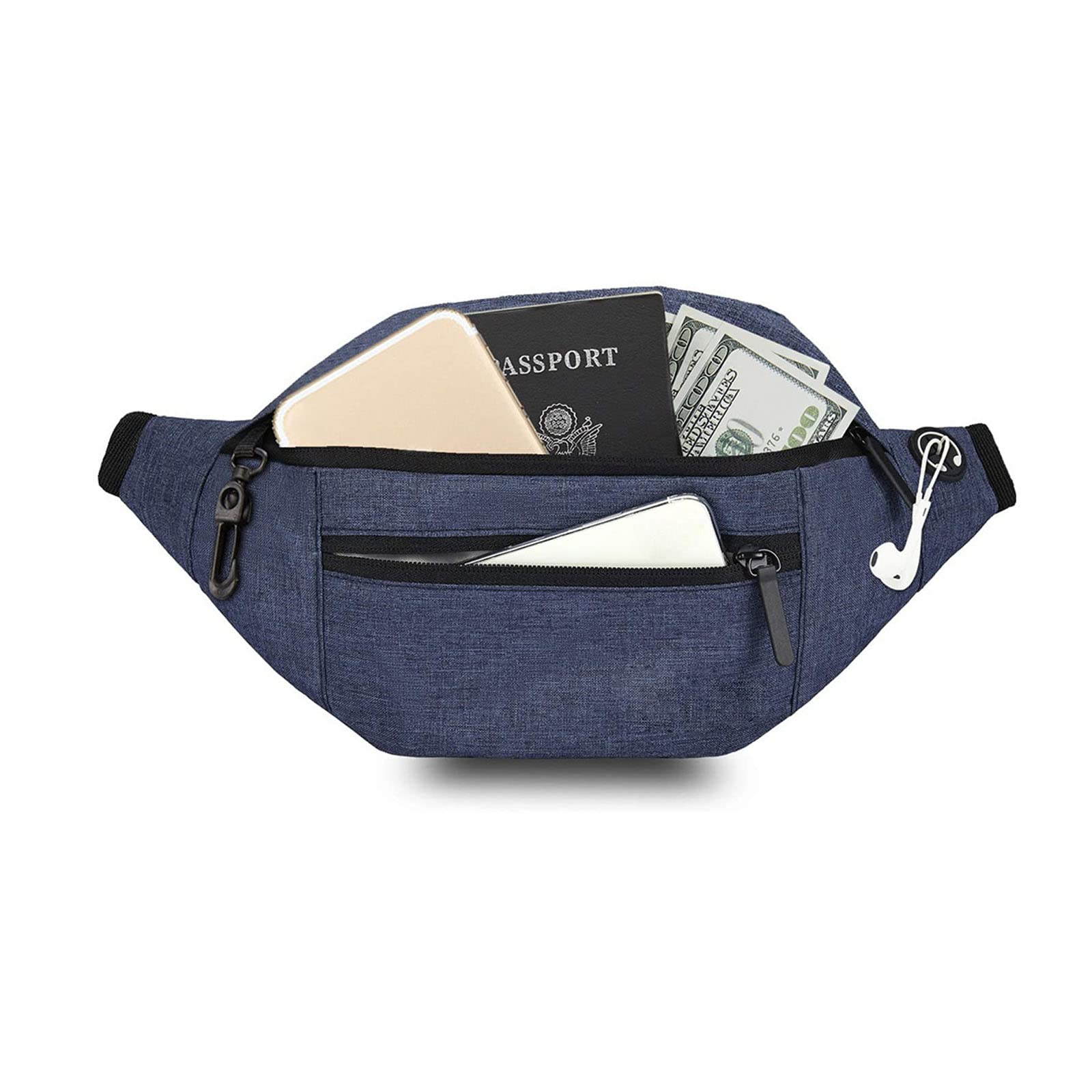 FANDARE Unisex Sling Bags Chest Shoulder Backpack Women Waist Bag Men Crossbody Bags Cover Pack Rucksack for Travel Hiking Bicycle Sport Gym Daypacks with Earphone Hole Small Daypacks Dark Blue