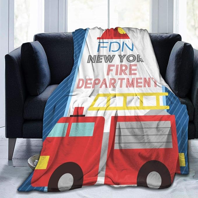 FDNY New York Fire Department Throw Blanket, Ultra Soft