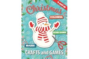 Christmas crafts and games for families: Holiday paper crafts, Christmas coloring pages, Word Search games, Cut and Glue, Let