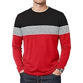 Decrum Mens Long Sleeve Shirt - Soft Casual Full Sleeves Crew Neck T Shirts for Men