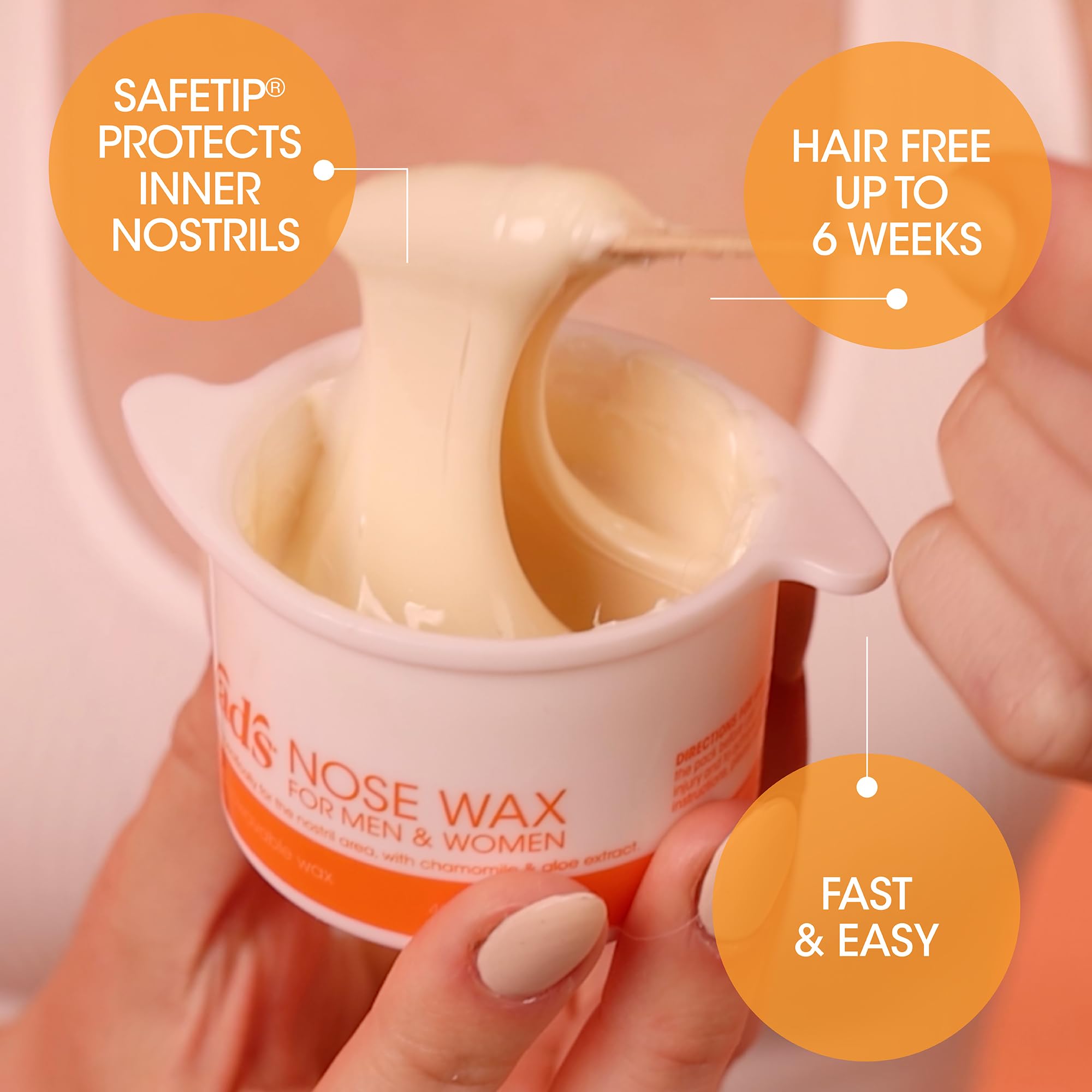 Nad's Nose Wax Kit for Men & Women - Waxing Kit for Quick & Easy Nose Hair Removal, 12g / 0.42oz