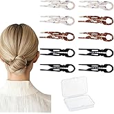 Sunolga 10 PCS 2.83 in Small French Hair Pins for Women, Prestige Hair Pins for All Hair, Curved Shape for Better Head Fit Hair Accessories, Serrated Anti-Slip Design Hairpins