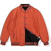 SNOW DREAMS Boys Bomber Jacket Reversible Flight Jackets Fall Spring Varsity Windbreaker