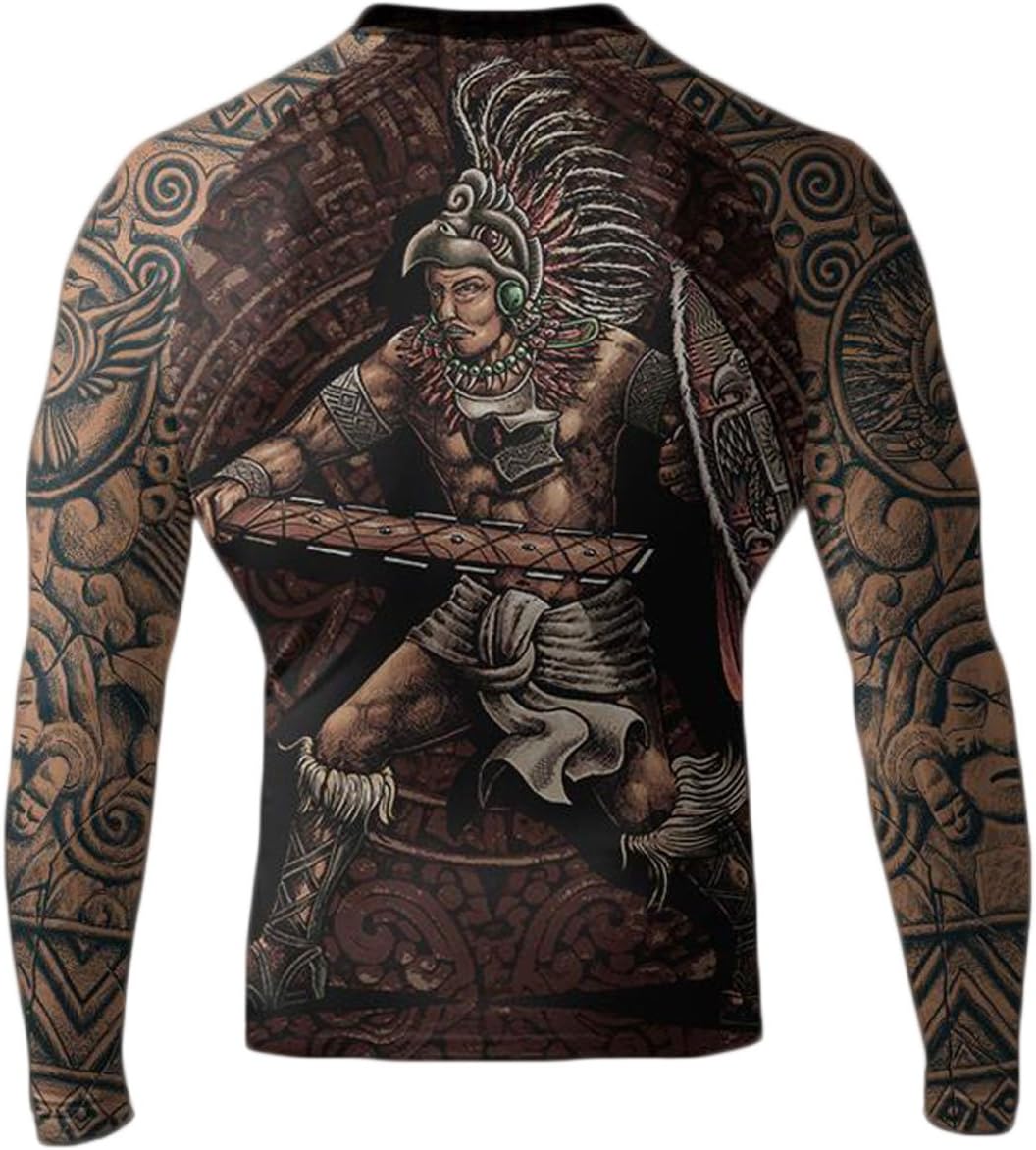 Raven Fightwear Men's Eagle Warrior Rash Guard MMA BJJ Black