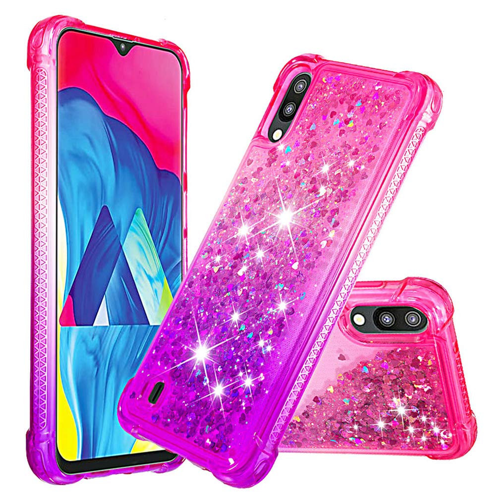 For Samsung Galaxy M10 A10 Case, [Gradient Quicksand Series] Glitter Bling Flowing Liquid Floating Diamond TPU Bumper Cushion Shockproof Women Girls Protective Case for Samsung Galaxy M10/A10