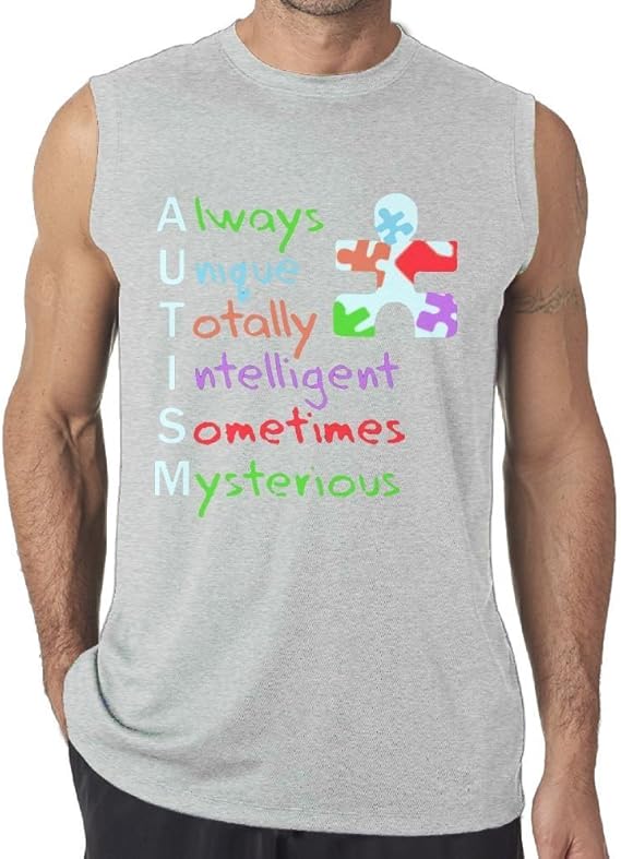 NRYDYMM Men�s Tank Top My Gift is Autism Exercise Tank 100