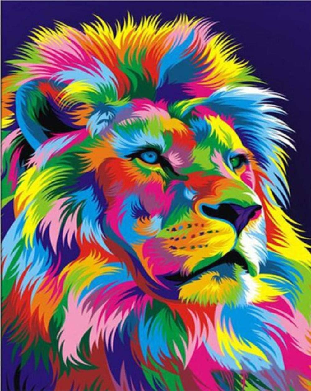 LSDEERE Paint By Numbers - Color animal cow - Adults and Kids DIY Digital Oil Painting Gift Kits Pre-Printed Canvas Art Home Decoration 16x20 inch