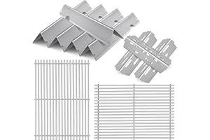 LPTNFRTN Stainless Steel Grill Flavorizer Bar Heat Plates with 2 Pack Grates BBQ Gas Grill Replacement Parts for Weber Genesis II 300 Series Genesis II E-310 E-315 E-330 E-335 S-310 S-335 Gas Grill
