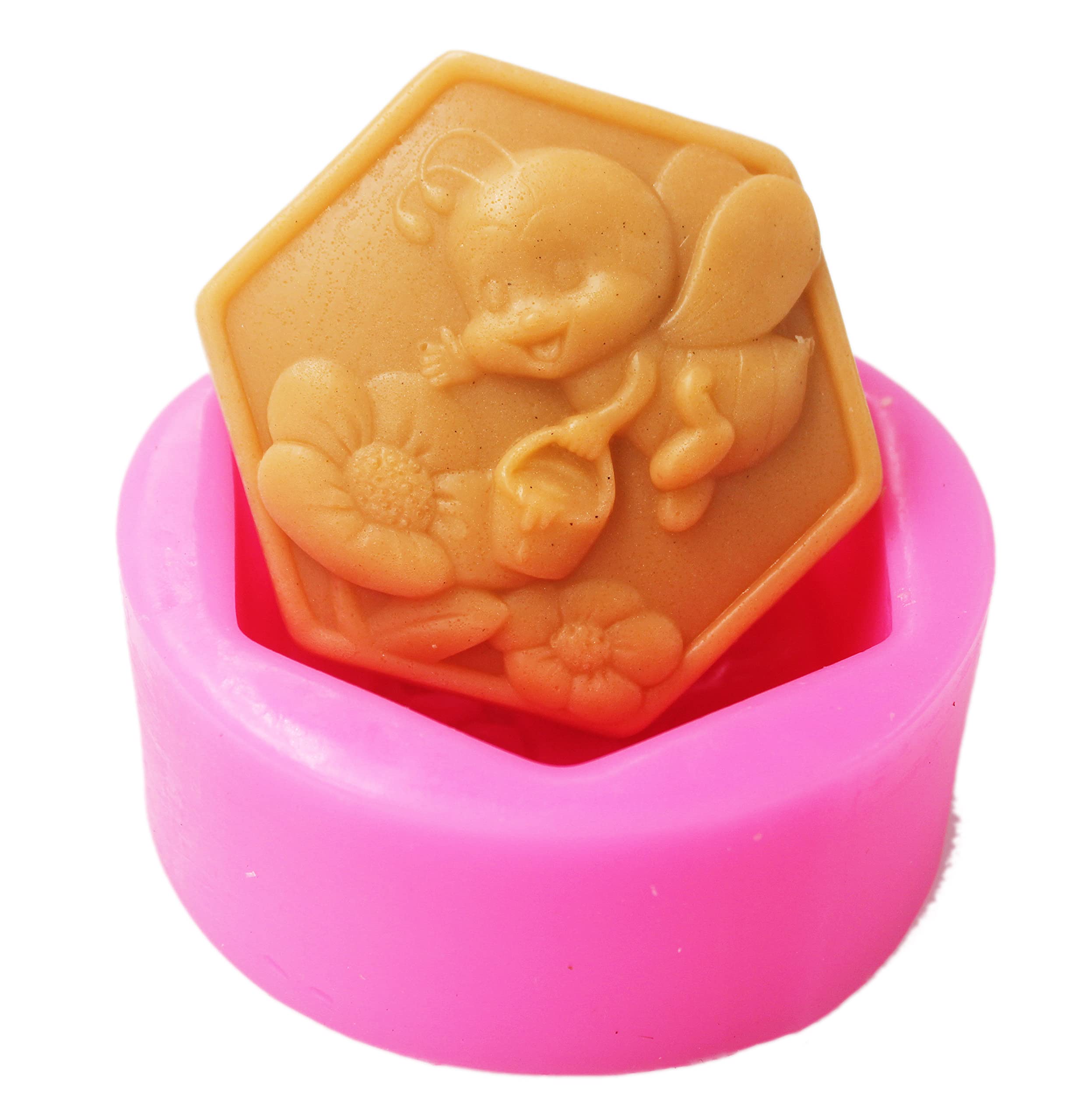 LC Bee Silicone Moulds Handmade Soap Molds Silicone Soap Mould Soap DIY Mold Cake Molds — image 1