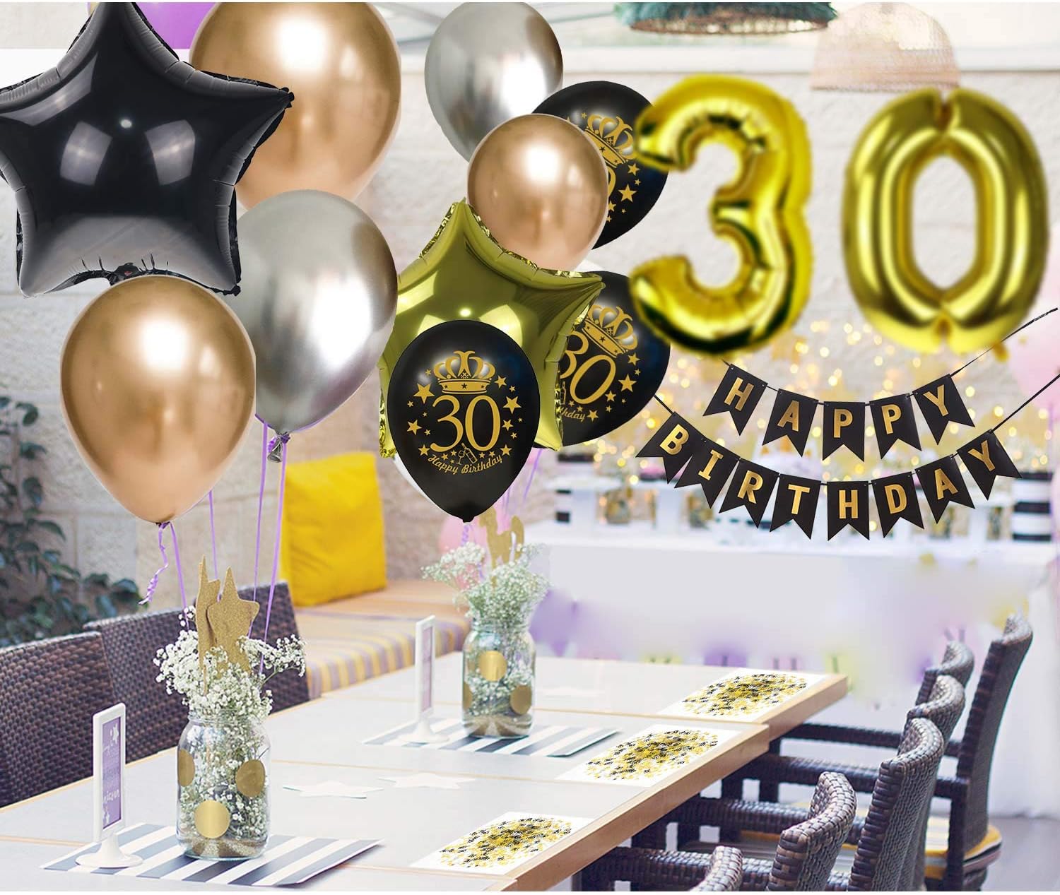 Amazon Com 30th Birthday Decorations For Men Party Supplies Dirty Thirty Him Decor Kit Toys Games